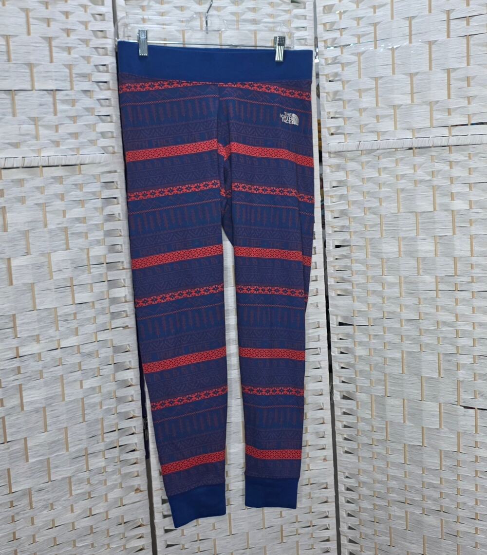 The North Face Base Layer Leggings Blue Orange Geometric leggings Size L/G